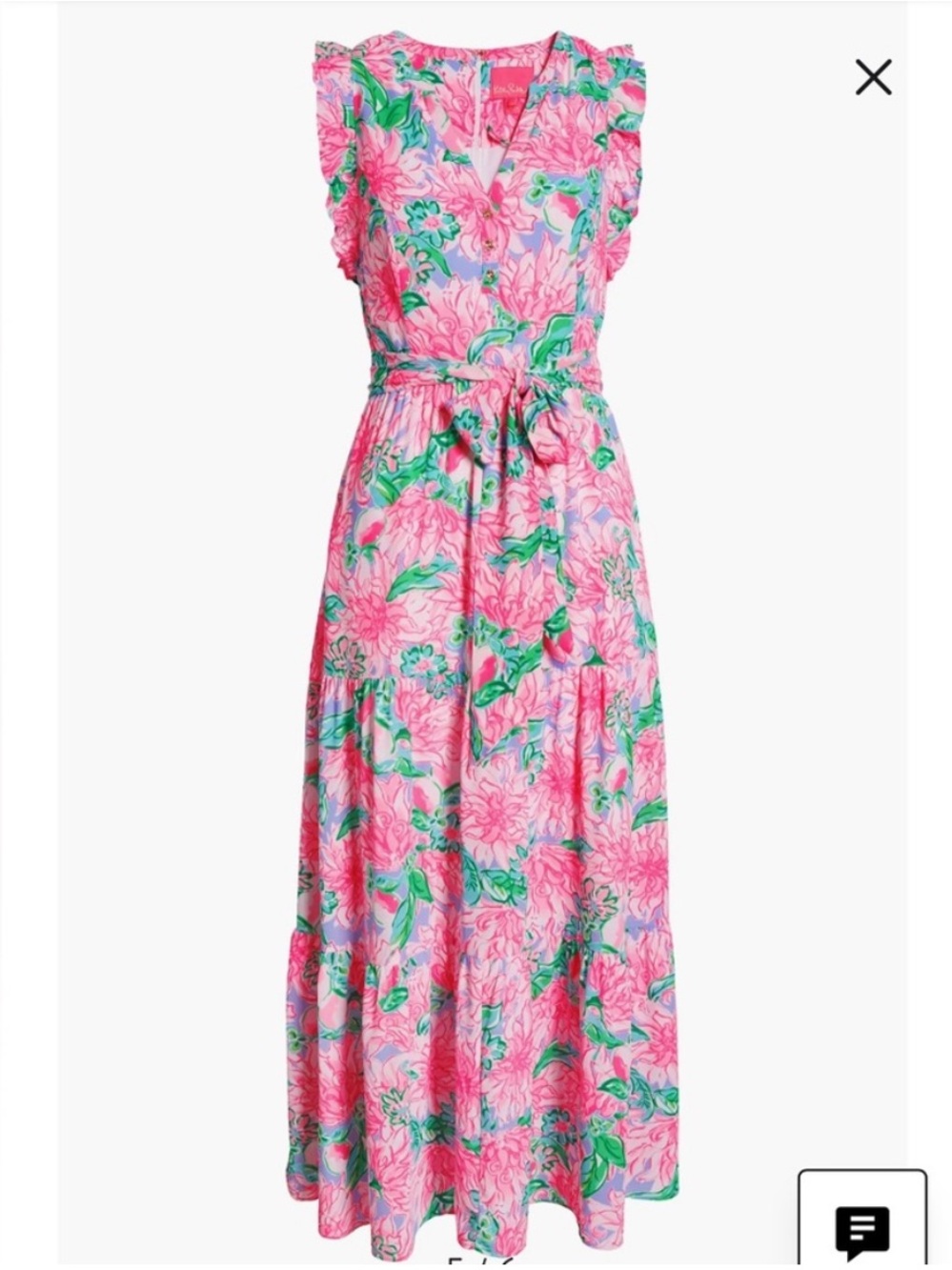 Lilly Pulitzer Destini Tie Waist Maxi Dress colorful size 0 women’s